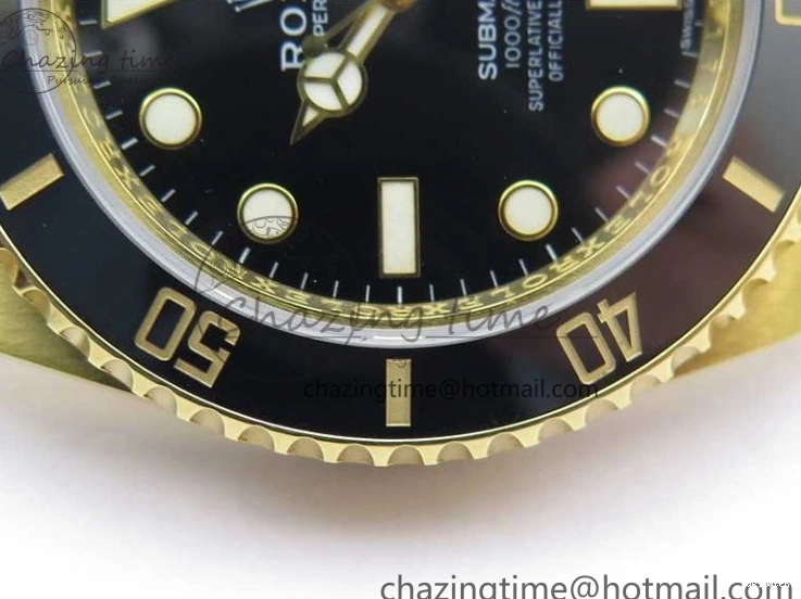 LN A2836 YG Dial Best Edition Wrapped Wrapped Bracelet Submariner Black 116618 D1F YG on 0207